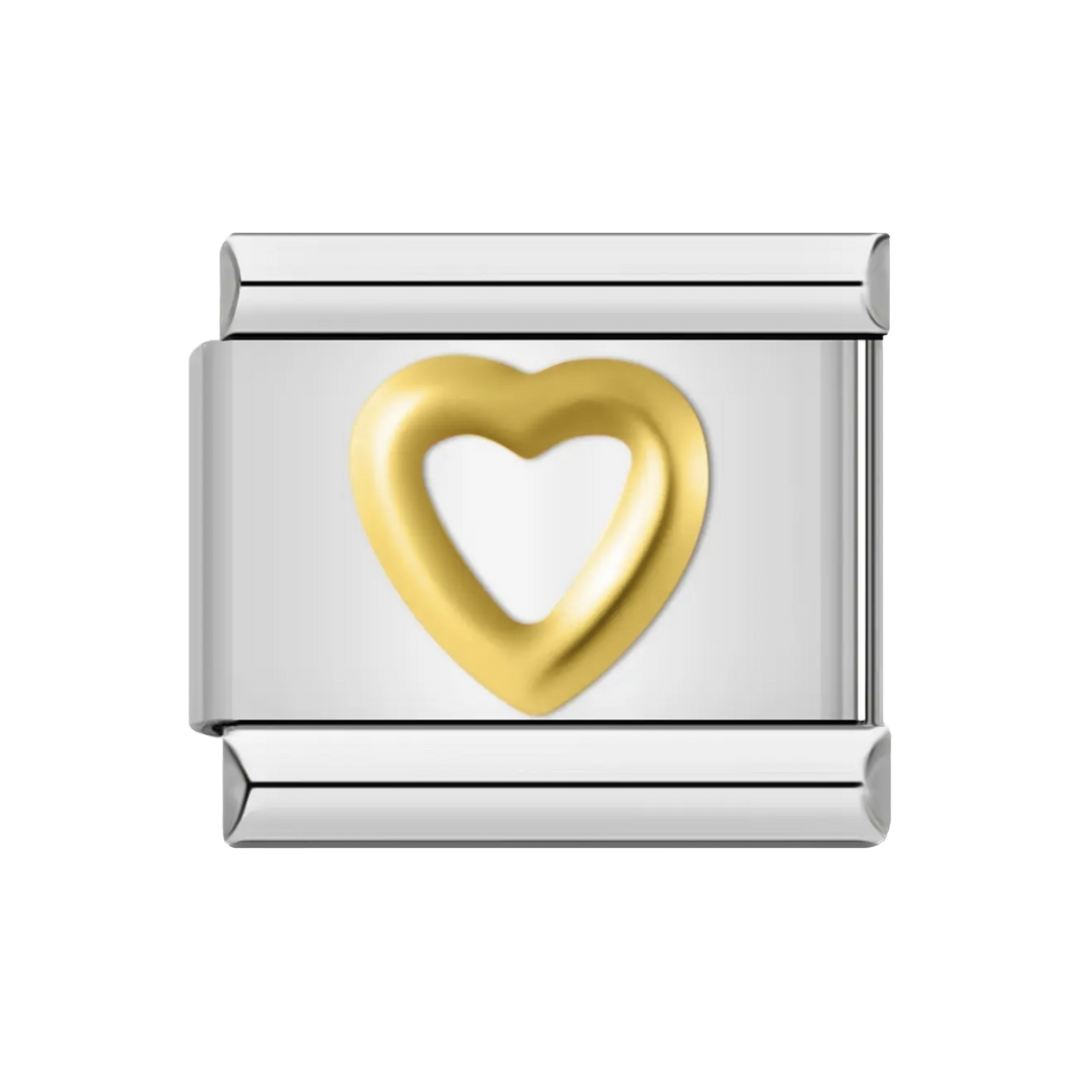 Contorno corazón dorado