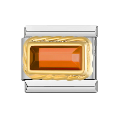 Gema rectangular con borde