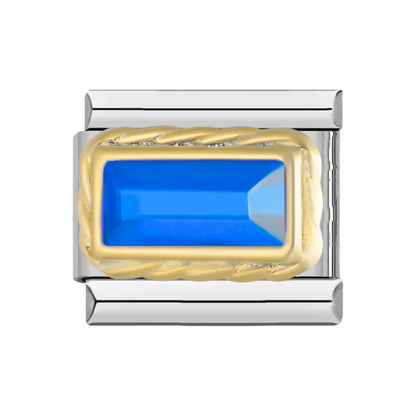 Gema rectangular con borde