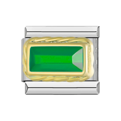 Gema rectangular con borde