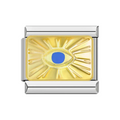 Ojo azul con dorado