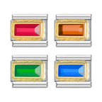 Gema rectangular con borde