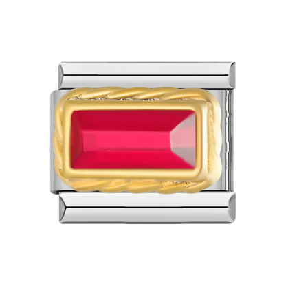 Gema rectangular con borde