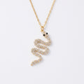 Collar con serpiente de zirconias